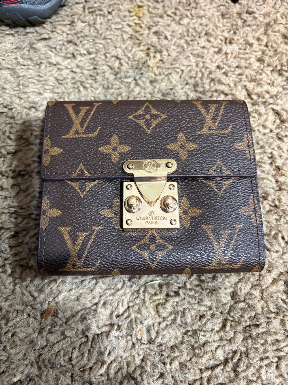 Louis Vuitton Monogram Canvas Small Wallet in Brown and Gold